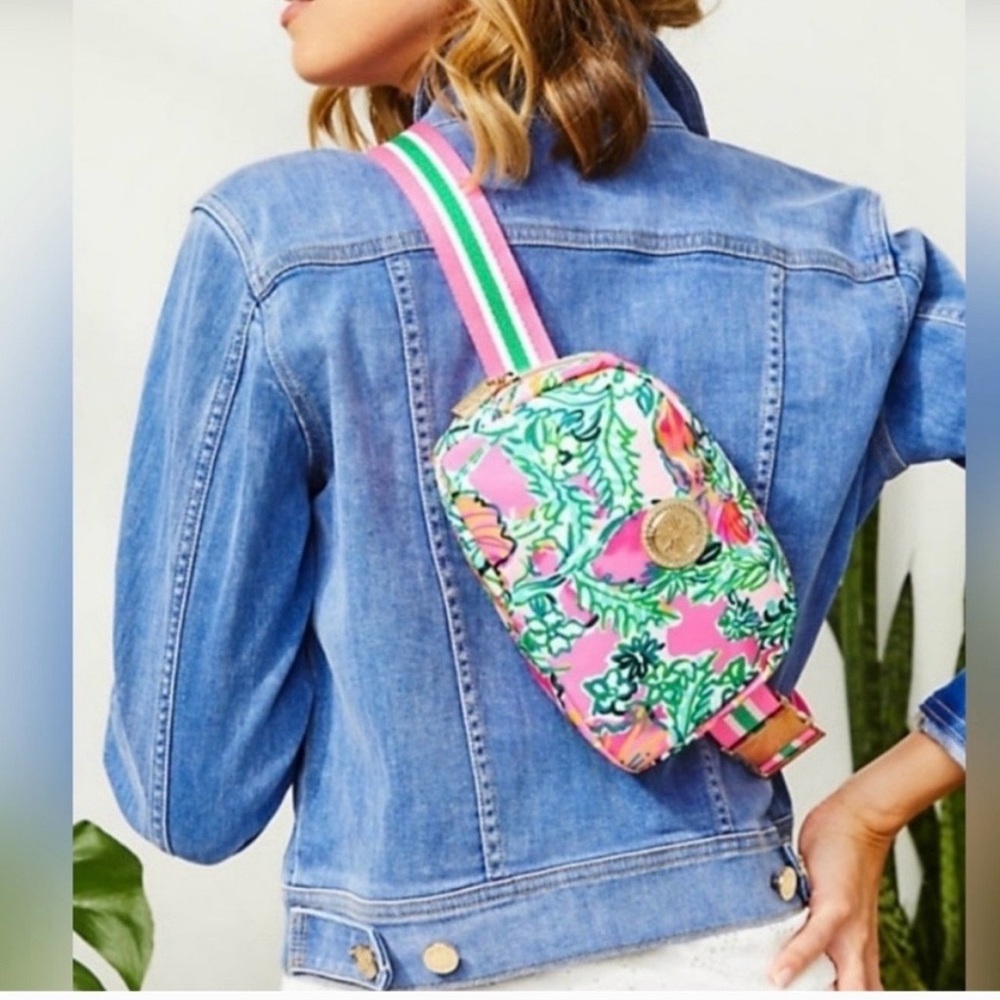 Lilly Pulitzer GWP Belt Bag Soleil Pink Perfect Poppy NWOT
